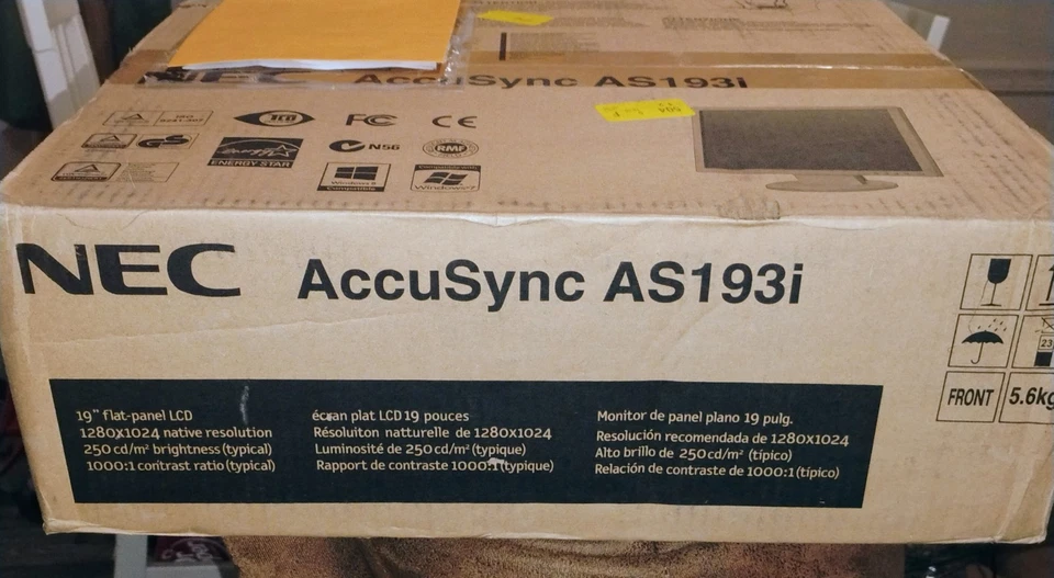 NEC AS193i AccuSync 19" Value LED Backlit IPS LCD Desktop Monitor - Image 2 of 4