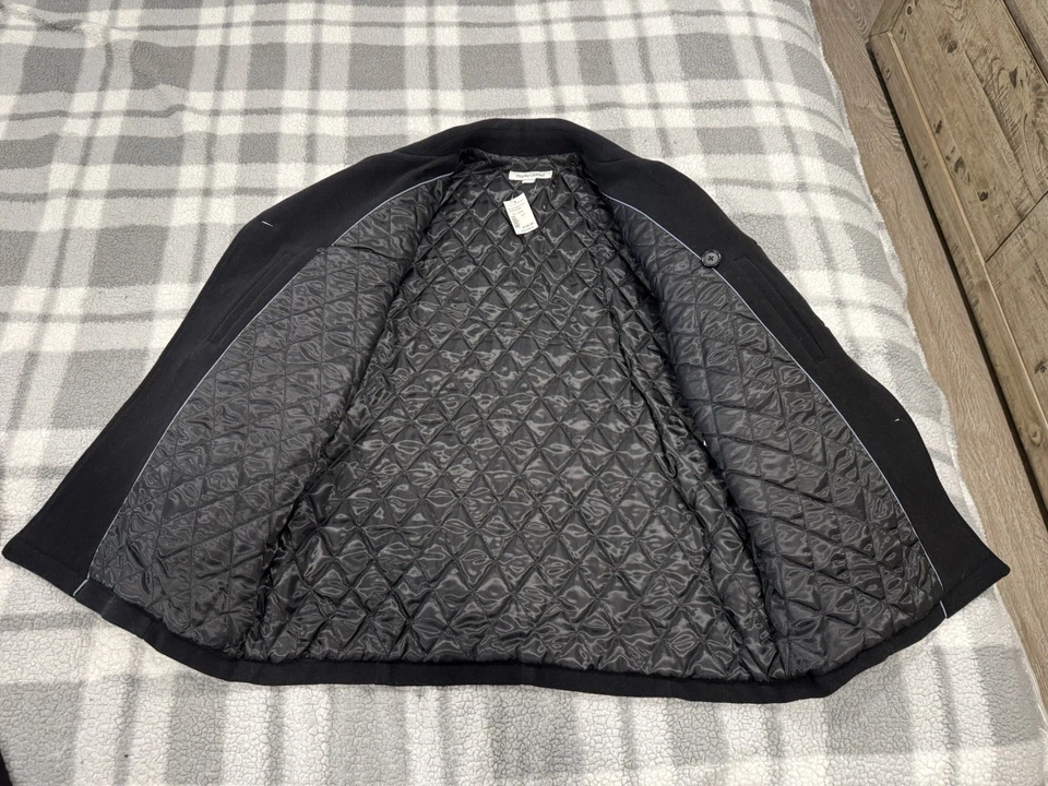 Pronto Uomo Men's Wool Blend Peacoat Black Size Large NWT - Image 4 of 4