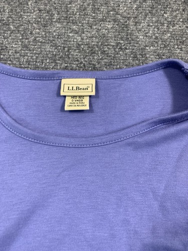 LL Bean Shirt Womens Medium Blue Long Sleeve Round Neck Casual - 第 5/14 張圖片