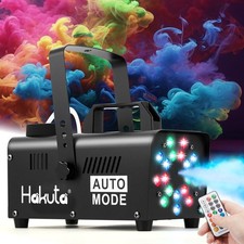 Hakuta Smoke Machine, Fog Machine with 18 Colorful LED Lights Automatic Fog M...