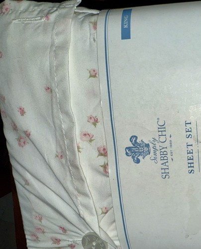 Rachel Ashwell Simply Shabby Chic Rosebud SPRINKLES 100% Cotton Sheet Set KING - Picture 6 of 14