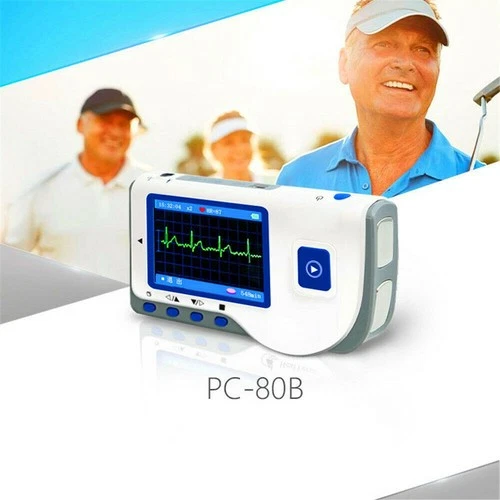 Portable Heal Force PC-80B Easy ECG EKG Heart Monitor Electrocardiogra LCD