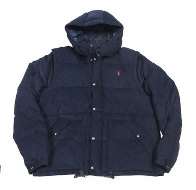 Polo Ralph Lauren Men's Navy Convertible Corduroy Down Quilted