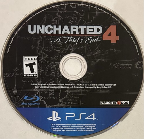 Uncharted 4: A Thief's End (PlayStation 4, PS4) DISC ONLY | NO TRACKING | M2358