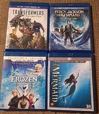 Lot of 4 Blu-Ray Movie Cases WITH Some Discs Some Inserts SOLD AS IS