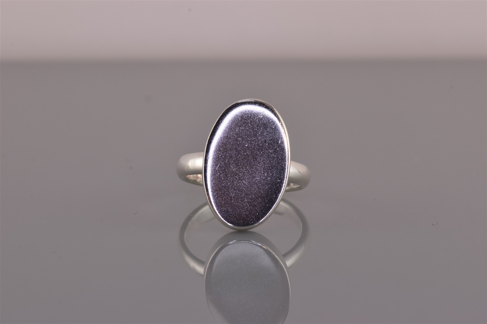 Sterling Silver 20mm Oval Solid Engravable Band R… - image 7