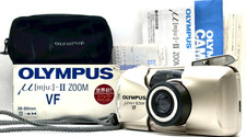 NEAR MINT Olympus Mju II Zoom VF Point Shoot 35mm Film Camera in BOX JAPAN