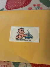 Vintage 1980s Garfield Transparent Bath Sticker