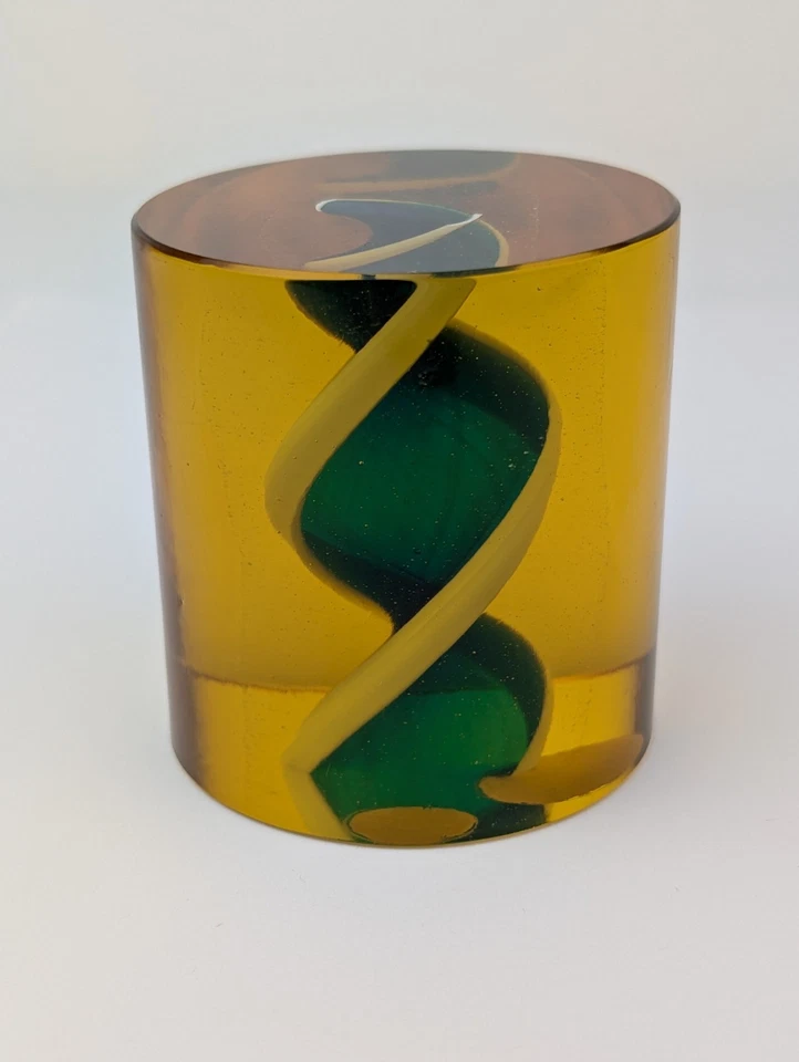 De colección Murano Fornasa Moreto Italia Arte Vidrio Pisapapeles Encerrado Remolino 3" RARO Foto 2 de 4