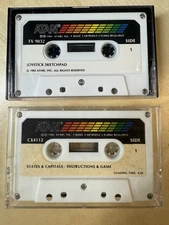 Lot of (2) Vintage Atari Cassette Tapes - Joystick Sketchpad & States & Capitals