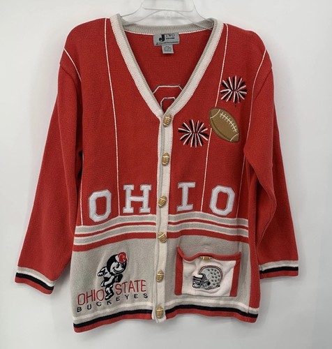 Vintage OSU Ohio State University J TWO Cardigan Size M - Picture 2 of 17