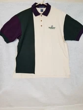 Vtg SWINGSTER Monsanto Bollgard Gene Embroidered Logo Button Polo Multicolor XL