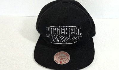 Mitchell And Ness Philadelphia, PA Authentic Black And White Adjustable Hat Cap