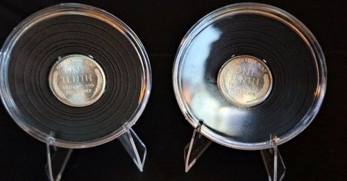 Two 1929 Incuse Indian 1/10 Silver Rounds. - Picture 2 of 6