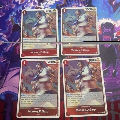 One Piece TCG Monkey.D.Garp OP13-016 R Carrying On His Will Playset x4
