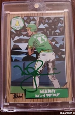 Project 2020 Mark McGwire 1987 Topps Naturel #60 JSA Authentic Auto Signed Green