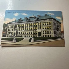 Central Classical High School Building Manchester N.H. Linen Postcard