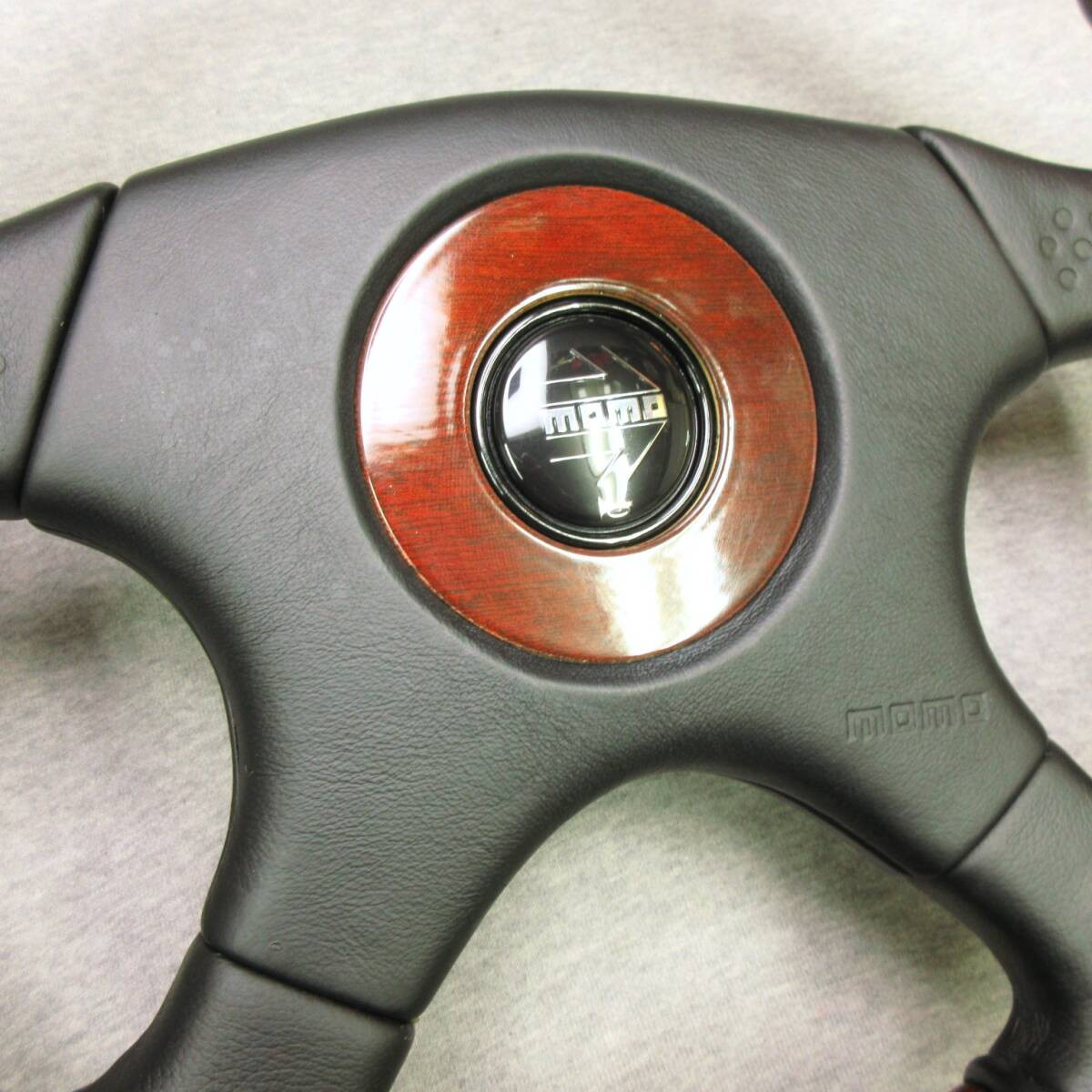 MOMO Olympic III Dark mahogany wood leather combination 36φ MOMO Olympic III Dark mahogany wood leather combination 36φ