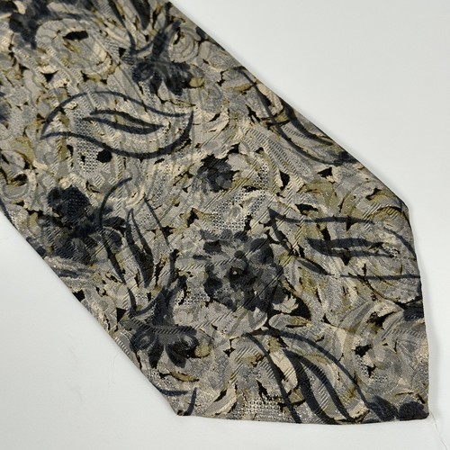 Corbata Ermenegildo Zegna Para Hombres Seda Floral Abstracta Tejida Italia Clásica Usada en Excelente Condición - Imagen 2 de 8