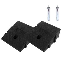 Haipky 2 Pack Portable Lightweight Curb Kerb Ramps, 9.84"&times;10.63"&times;2.76" Thresh...