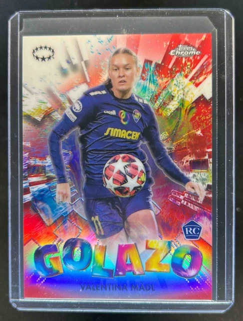 2024-25 Topps Chrome Womens UCL Valentina Madl Golazo RC Red Refractor #2/5