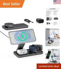 Elegant 3-in-1 Magnetic Charger for Galaxy S Series Watch with Safety Features