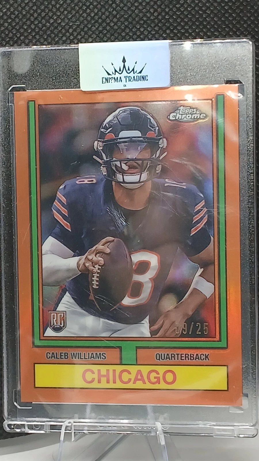 Caleb Williams Topps Chrome 1974 Topps Football #74TF1 Orange Refractor