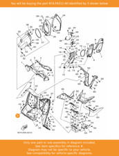 YAMAHA Leg Shield 1, B74-F8311-00 OEM CZD300-AX-MAX 300 ABS