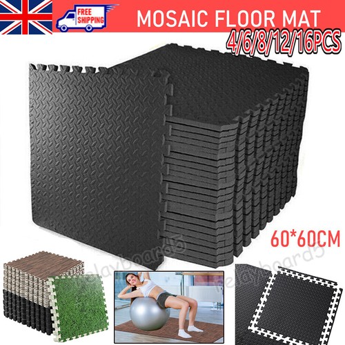 EVA INTERLOCKING FLOOR MATS 10MM 60x60CM.SOFT FOAM GYM FLOORING MATS