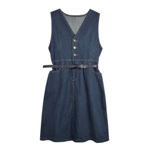 Korean style women preppy denim loose dress cute jumpsuit casual - Picture 26 of 26