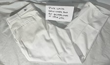 6 PANTS NEW Cintas Comfort Flex 499-00 Mens Size 36X28 White Uniform Work 156