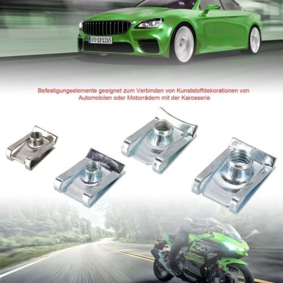 80X Blechmutter Schnappmutter Sortiment Set Federmutter M4 M5 M6 M8 DE - Bild 2 von 4