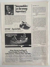 Hyde Spot-bilt Cleats Juicemobiles O.J. Simpson Vintage 1976 Print Ad