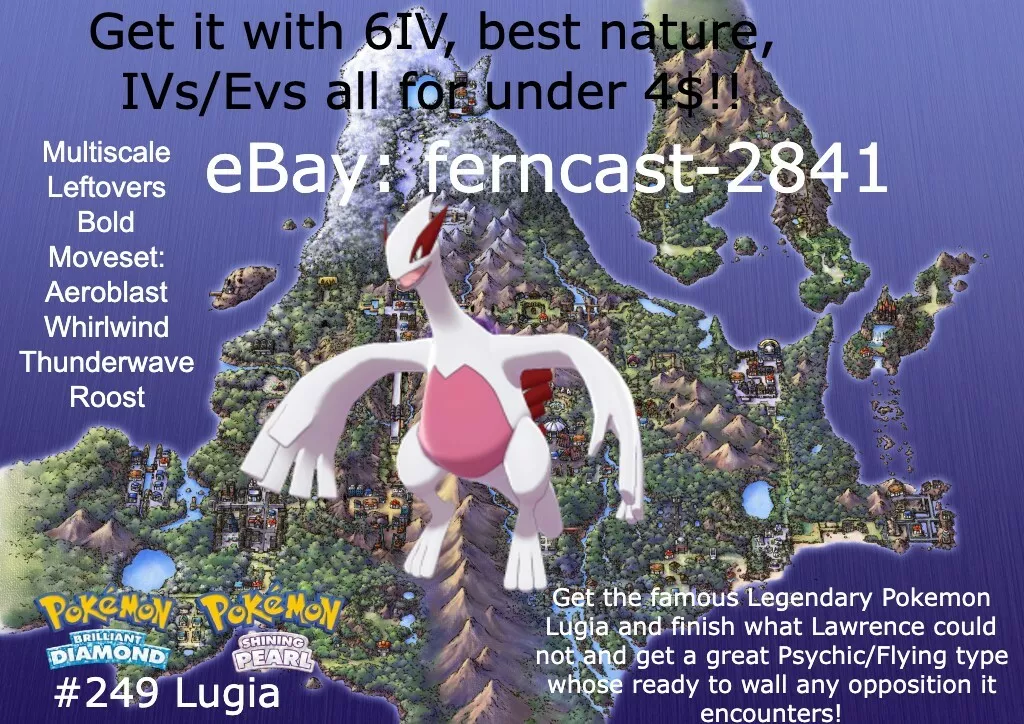 Shiny Legendary Lugia / Pokémon Brilliant Diamond and Shining