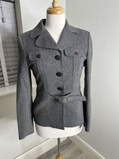 Stefanel Lana Grey Wool Coat Eu 40