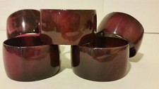 Gorgeous 100 Buffalo horn designer maroon lacquered bangle bracelet
