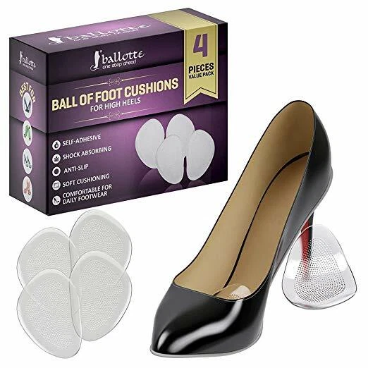 Amazon.com: Heelho High Heel Inserts & Pads - Metatarsal Pads Offload  Pressure Pain and Ball of Foot Adhesive Shoe Inserts for High Heels and  Uncomfortable Shoes - Ball of Foot Cushions for