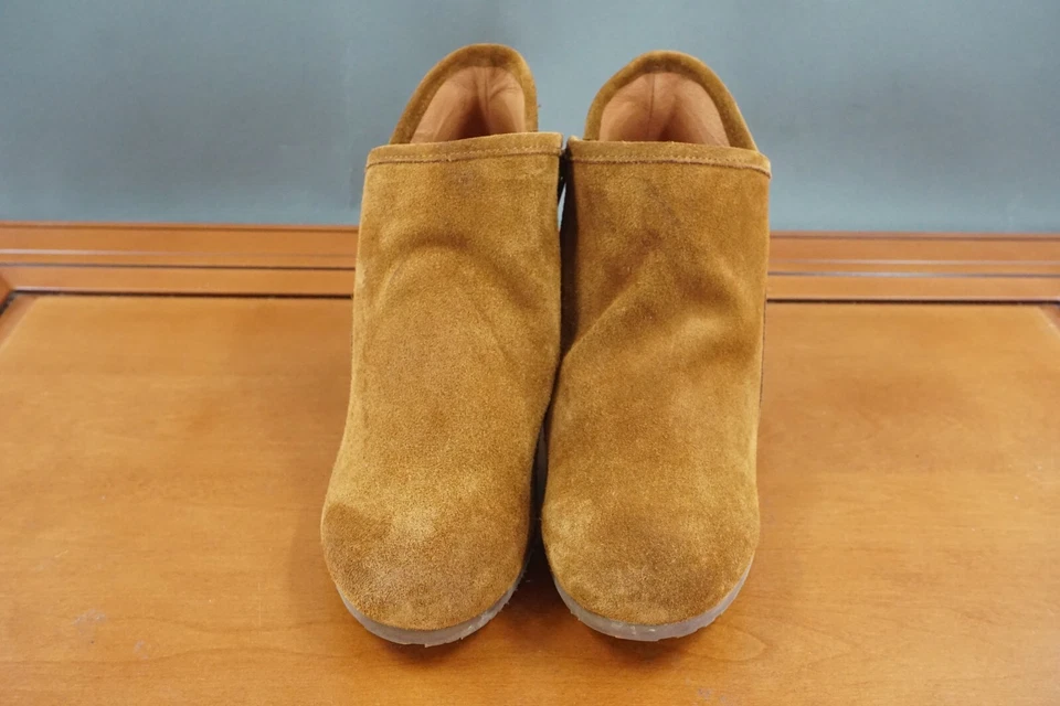 Zapatos Chocolat Blu Dalia para Mujer 8 Marrón Cuero Gamuza Tirar de Cremallera Botín al Tobillo Foto 2 de 4