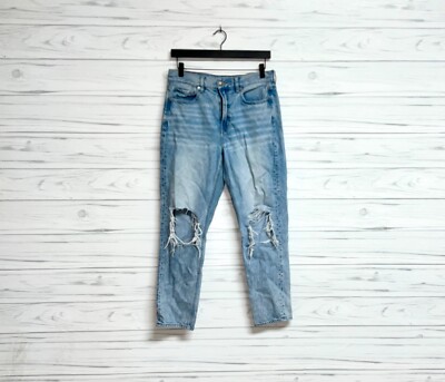 American Eagle jeans womens size 6 mom high rise light wash stretch