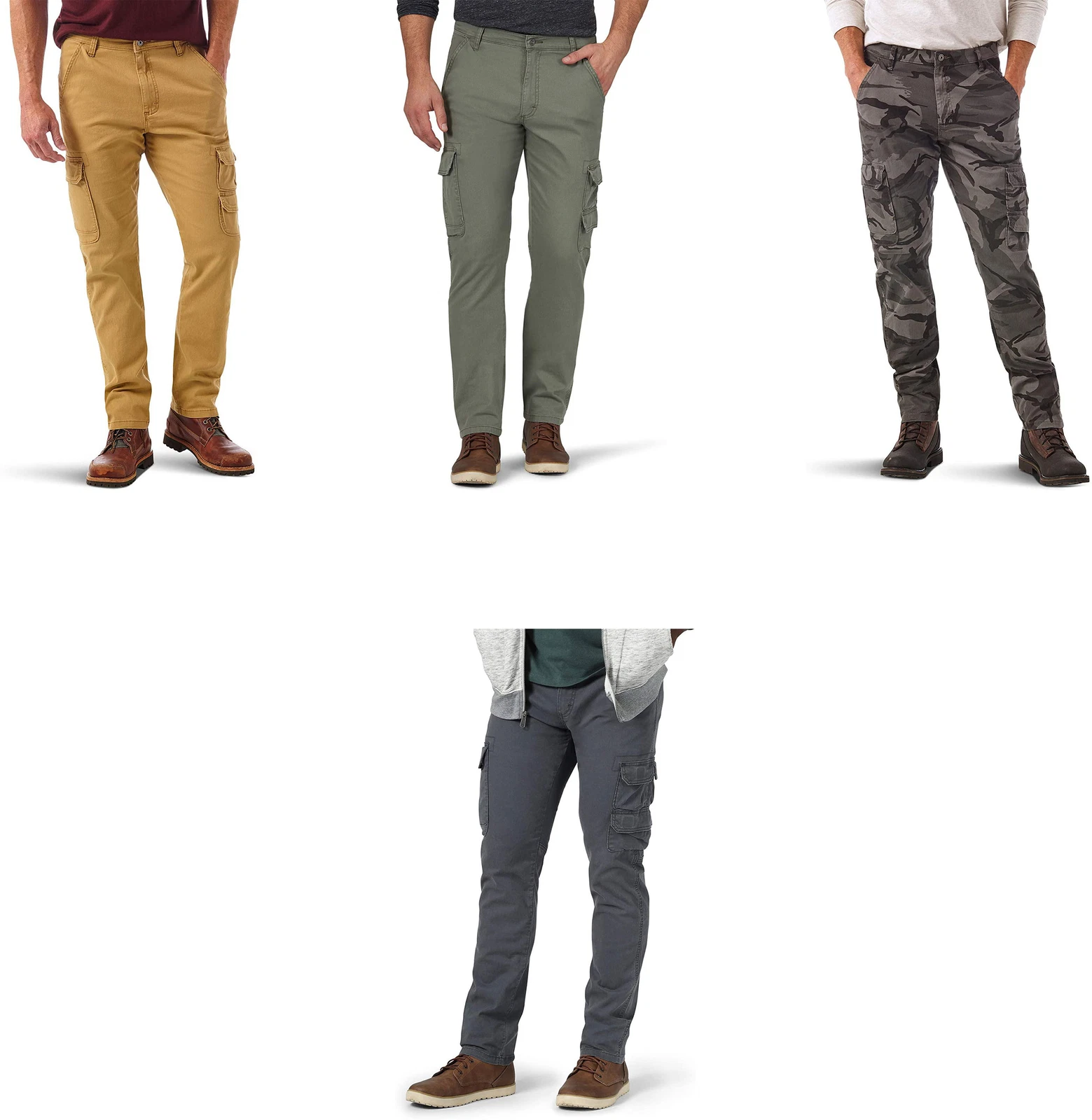 Wrangler Authentics Men's Regular Fit Tapered Cargo Pants