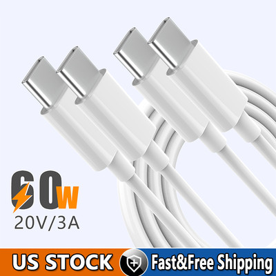 For Samsung iPhone 15 16 Pro Max 60W USB-C to USB C Cable Fast Charger Cord Lot