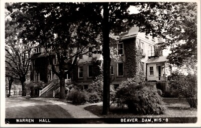 #ad Real Photo Postcard Warren Hall at Wayland Academy in Beaver Dam Wisconsin $10.00