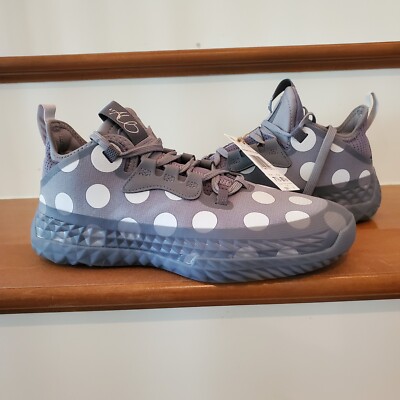 DS Adidas James Harden Volume 5 Futurenatural sz 7.5 men gray white polka dot