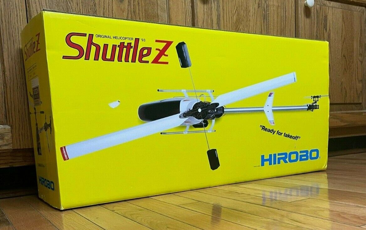 Hirobo Original Shuttle Z RC Helicopter, New, NIB NOS, White Hirobo Original Shuttle Z RC Helicopter, New, NIB NOS, White