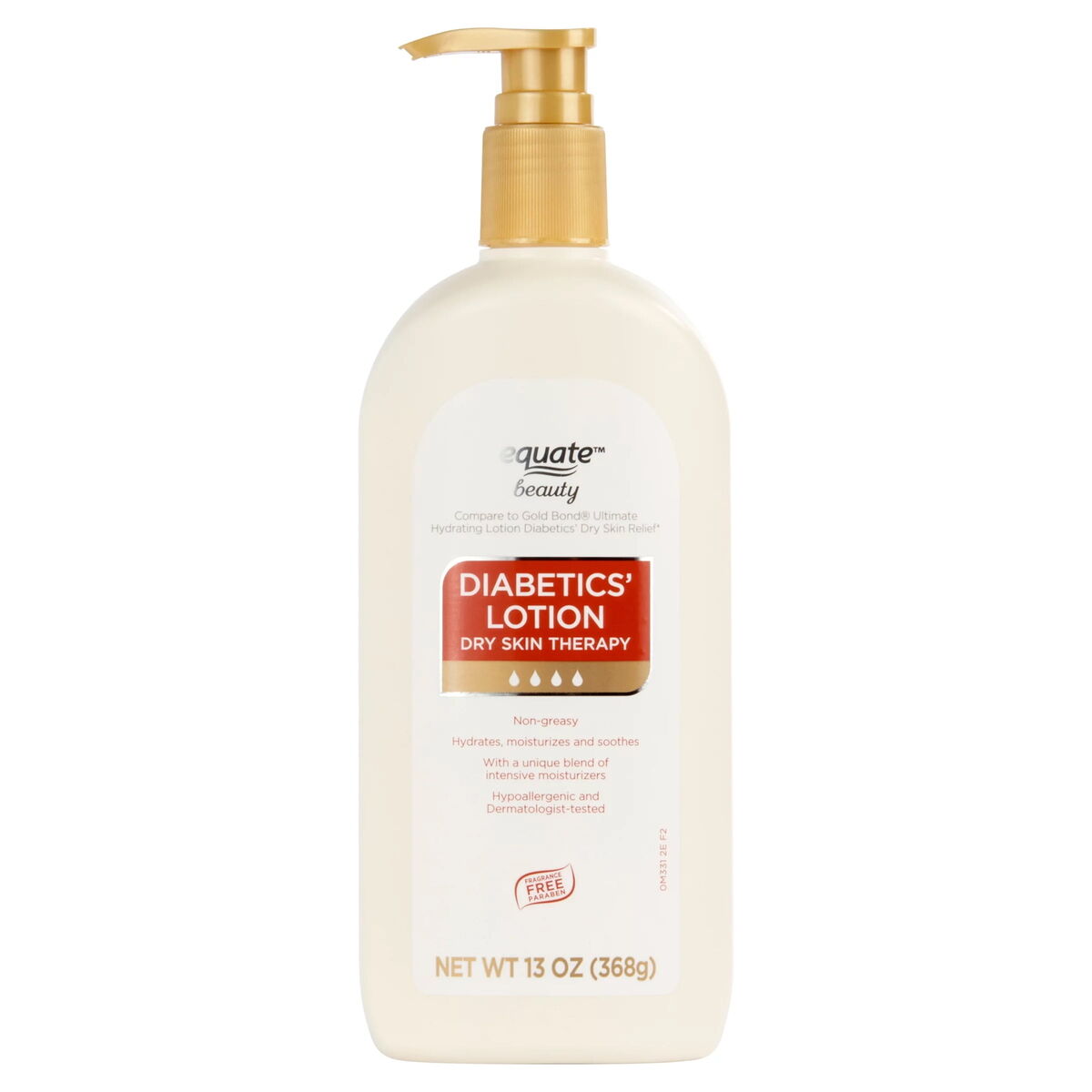 Equate Diabetic's Dry Skin Moisturizer Lotion, Non-Greasy, Fragrance Free, 13 oz Equate Diabetic's Dry Skin Moisturizer Lotion, Non-Greasy, Fragrance Free, 13 oz