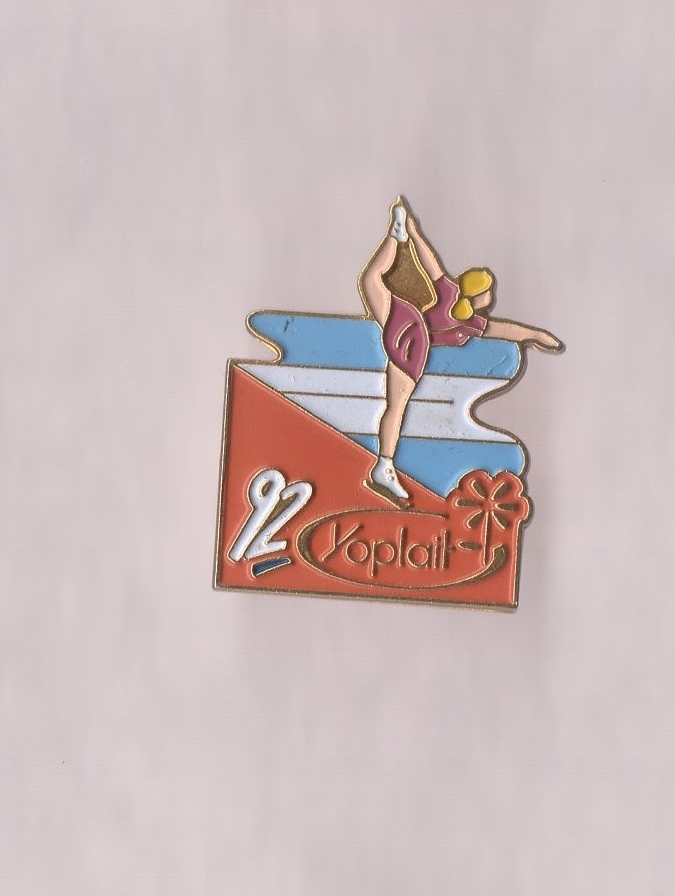Pin's Yoplait - Jeux Olympiques Albertville 1992 - Hockey Sur Glace