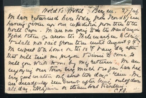 NORWEGEN GB STATIONÄR MARITIME DOPPELSCHIFFSBRIEF NEWCASTLE SCHIFFSBRIEF 1889 - Bild 2 von 2