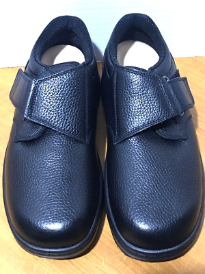 Ortho Feet Black Orthotic Shoes 510-8-2E Men's Wide Leather Upper W/ Inserts