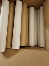 24 Empty Paper Towel Cardboard Tubes /Rolls ~Arts Craft Projects ~ White ~ Brown