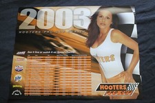 Sexy 2003 Hooters Girl Pro Cup Miller Beer Lucas Oil Raceing Schedule Poster